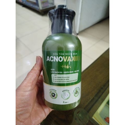 Sữa tắm ACNOVAX chai 250 ml giảm mụn ,mẩn ngứa, mụn nhọt, thoáng lỗ chân lông,sạch nhờn nguồn gốc thảoo dượcc