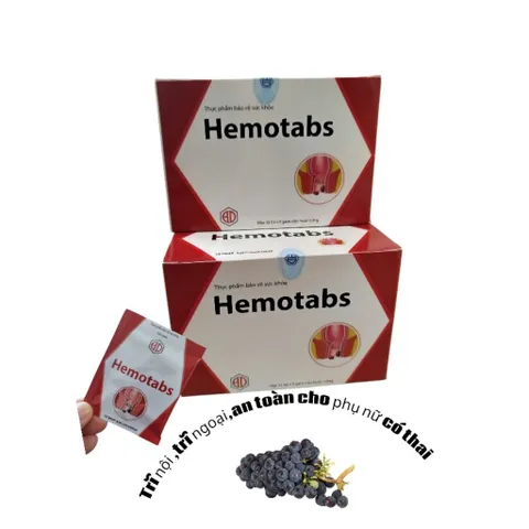Hemotabs hộp 15gói ×5g hộ trợ nhuận tràng, giảm nguy cơ táo bón, bền thành mạch, giảm nguy cơ bị trĩ,sa búi trĩ