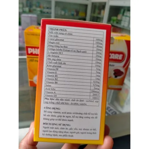 Pharvicare hộp 10 vỉ ×10viên bổ sung vitamin và khoáng chất , bồi bổ sức khỏe giúp ăn ngon,tăng cường sức đề kháng