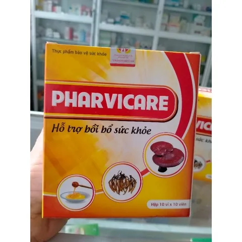 Pharvicare hộp 10 vỉ ×10viên bổ sung vitamin và khoáng chất , bồi bổ sức khỏe giúp ăn ngon,tăng cường sức đề kháng