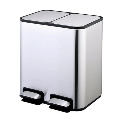 Thùng rác đạp chân đôi Elpheco ELPH7713 40L - 2 ngăn 20L + 20L