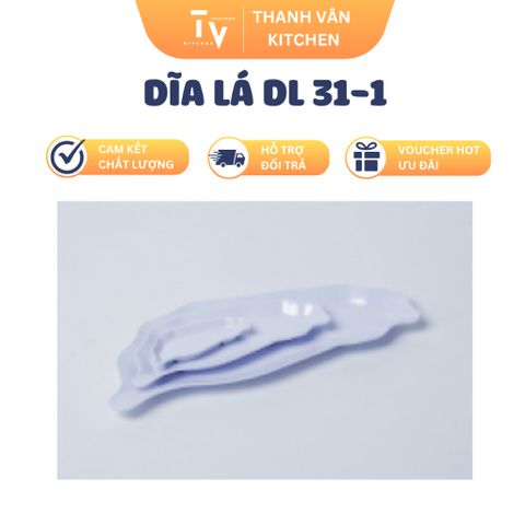 Dĩa Lá DL 31 - Đồ Gia Dụng Nhà Bếp Chất Liệu Nhựa Melamine Kích Thước 28.3 x 11.7 x 1.4 cm, Thích Hợp Trang Trí Bàn Ăn (TV860)