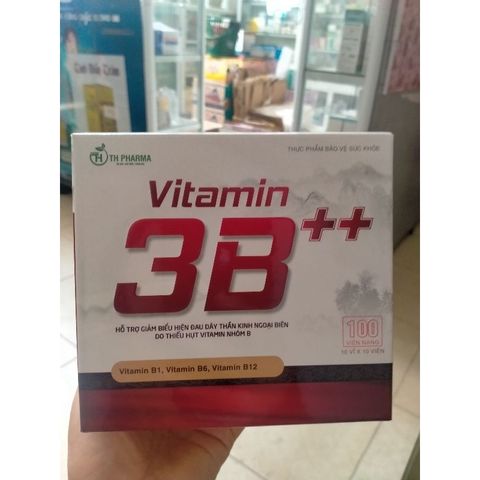 Vitamin 3B++ hộp 100 viên nang mềm hỗ trợ giảm biểu hiện đau dây thần kinh ngoại biên do thiếu hụt Vitamin nhóm B