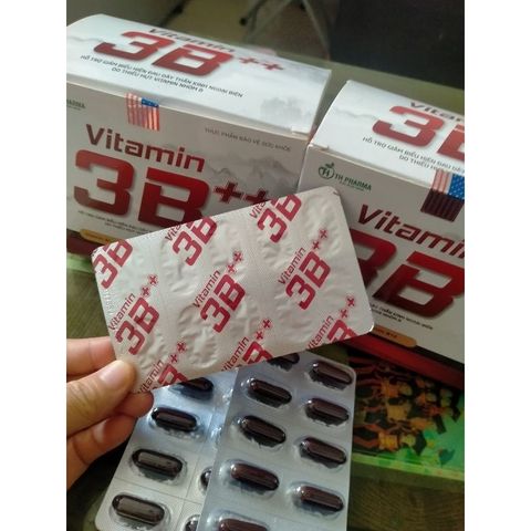 Vitamin 3B++ hộp 100 viên nang mềm hỗ trợ giảm biểu hiện đau dây thần kinh ngoại biên do thiếu hụt Vitamin nhóm B