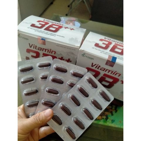 Vitamin 3B++ hộp 100 viên nang mềm hỗ trợ giảm biểu hiện đau dây thần kinh ngoại biên do thiếu hụt Vitamin nhóm B