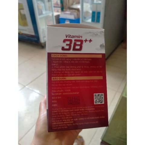 Vitamin 3B++ hộp 100 viên nang mềm hỗ trợ giảm biểu hiện đau dây thần kinh ngoại biên do thiếu hụt Vitamin nhóm B
