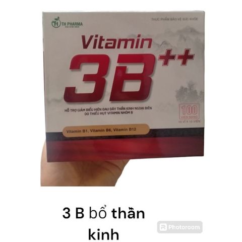 Vitamin 3B++ hộp 100 viên nang mềm hỗ trợ giảm biểu hiện đau dây thần kinh ngoại biên do thiếu hụt Vitamin nhóm B