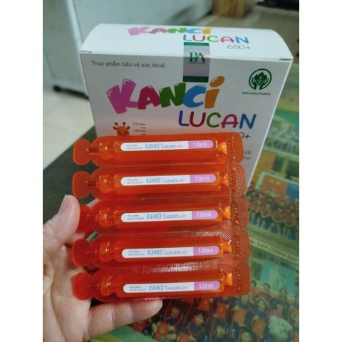 Kanci LuCan 650+ hộp 20 ống bổ sung canxi,vitamin D3 ,Mk7 sử dụng cho bé giúp xương và răng chắc khỏe