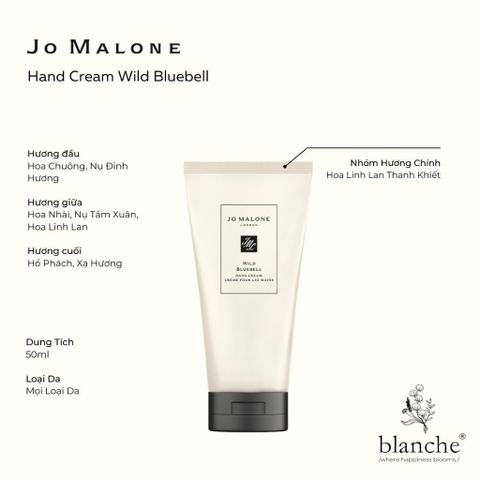 (Chai 50ml) Kem Dưỡng Da Tay Jo Malone Wild Bluebell Hand Cream Chính Hãng