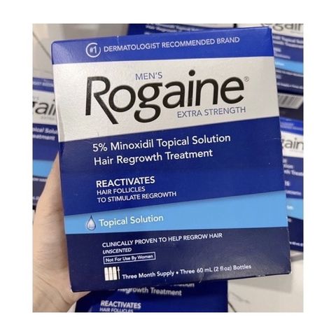 Set 3 chai Men's Rogaine 5% Minoxidil Topical Solution Hair Regrowth Treatment