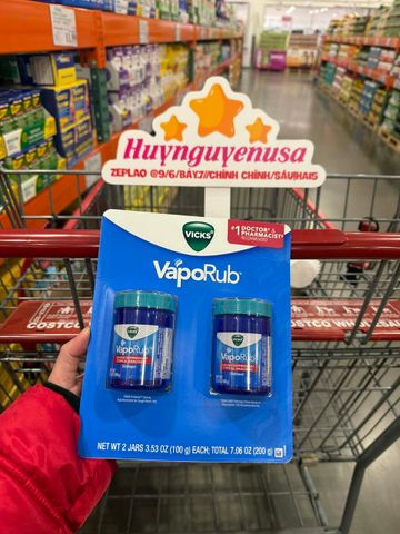 set 2 chai DẦU KHUYNH DIỆP ẤM NGỰC VAPORUB CỦA MỸ