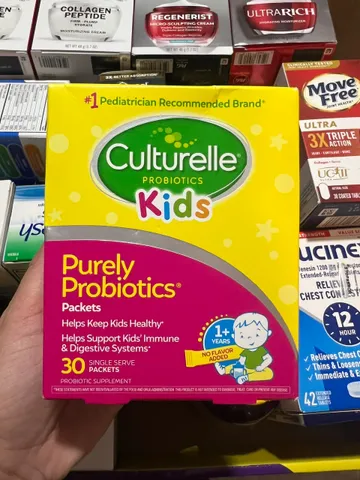 Hộp men bột uống Culturelle Kids Daily Probiotic 30 gói