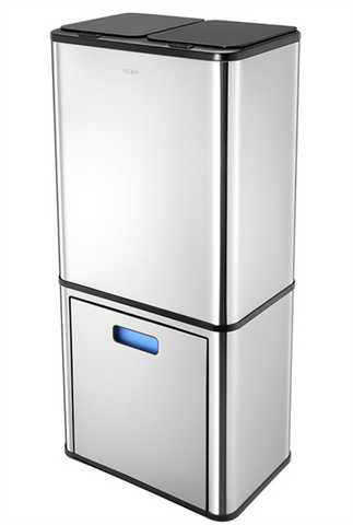 Thùng rác cảm ứng 3 ngăn CCKO CK9922 dung tích 38L cao cấp