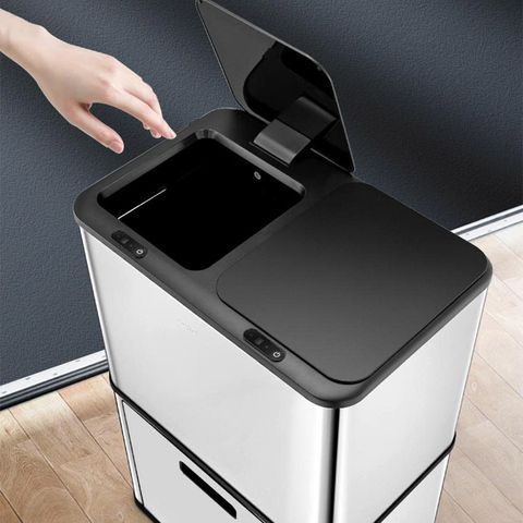 Thùng rác cảm ứng 3 ngăn CCKO CK9922 dung tích 38L cao cấp