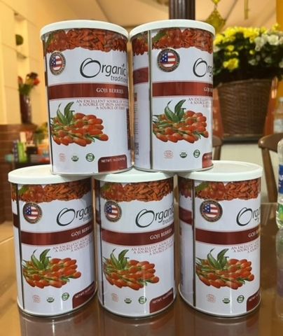 Kỷ Tử Đỏ Hữu Cơ Mỹ 454g - Kỷ Tử Organic Chất Lượng Cao, Không Chất Độc, Dùng Ngâm Rượu, Uống Trà, Dưỡng Nhan 651066