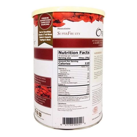 Kỷ Tử Đỏ Hữu Cơ Mỹ 454g - Kỷ Tử Organic Chất Lượng Cao, Không Chất Độc, Dùng Ngâm Rượu, Uống Trà, Dưỡng Nhan 651066