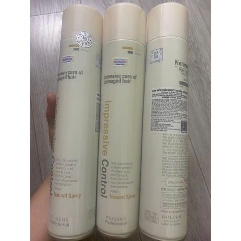 Gôm xịt tóc mềm Hàn Quốc Mugens Natura spayr 300ml