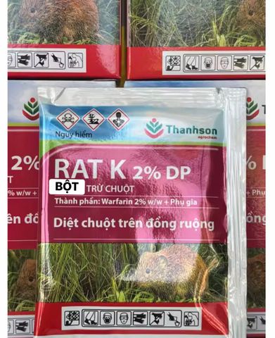Combo gói bột diệt chuột Rat K 2%DP Thanh Sơn, hàng việt nam ,diệt chuột trên đồng ruộng,10 gam / 1 gói