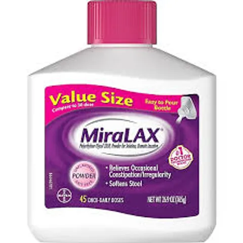 Hỗ trợ nhuận tràng, giảm táo bón MiraLAX Powder Laxative 45 liều lượng (765g)