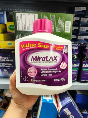 Hỗ trợ nhuận tràng, giảm táo bón MiraLAX Powder Laxative 45 liều lượng (765g)