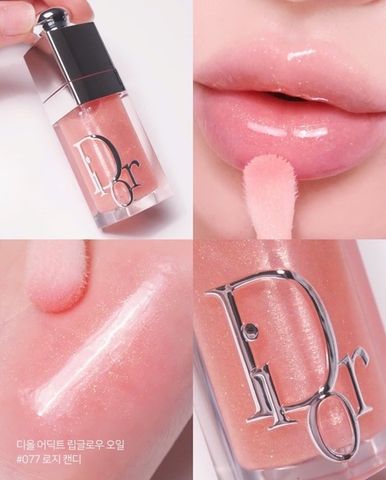 (Màu 077 Hồng Kẹo) Son Dưỡng Dior Addict Lip Glow Oil 077 Rosy Candy Chính Hãng