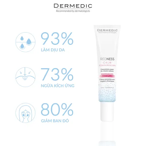 Kem Phục Hồi, Làm Dịu Da Kích Ứng, Giãn Mạch Dermedic Redness Concentrate Cream