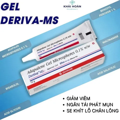Gel giảm và chấm mụn Deriva dung tích 15gram