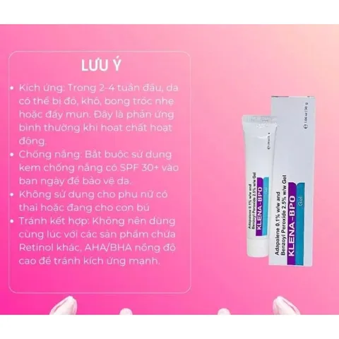 Klena BPO Adapa 0.1% and Benzoyl Peroxide 2.5% 30gram