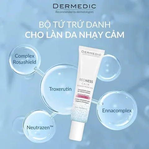 Kem Phục Hồi, Làm Dịu Da Kích Ứng, Giãn Mạch Dermedic Redness Concentrate Cream