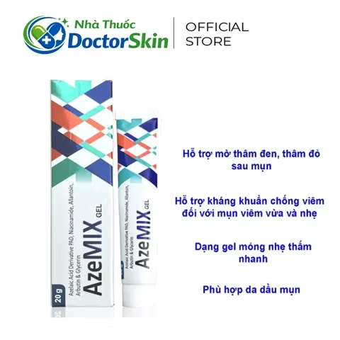 AzeMix Gel maxclinic Hỗ Trợ Mờ Thâm, Sáng Da, Ngừa Dầu, Phục Hồi Làn Da Tuýp 20gram