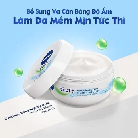 Kem Dưỡng Ẩm Nivea Soft  Dưỡng Ẩm Và Cải Thiện Tình Trạng Khô Da, Nứt Nẻ 200ml