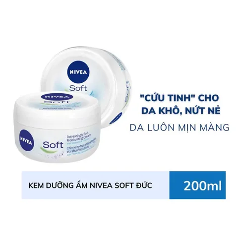 Kem Dưỡng Ẩm Nivea Soft  Dưỡng Ẩm Và Cải Thiện Tình Trạng Khô Da, Nứt Nẻ 200ml