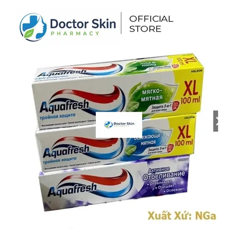 Kem Đánh Răng Aquafresh của Nga giúp Đánh Bay Mảng Bám Dưỡng Nướu Chắc Khỏe Hơi Thở Thơm Mát