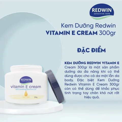Kem dưỡng Redwin vitamin E Cream Chính Hãng 300gram