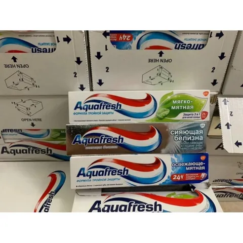 Kem Đánh Răng Aquafresh của Nga giúp Đánh Bay Mảng Bám Dưỡng Nướu Chắc Khỏe Hơi Thở Thơm Mát