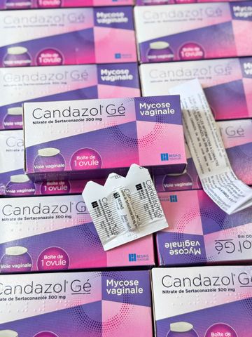 Viên Đặt Phụ Khoa Candazol Gé Vaginal Mycose 1 Ovule - Giảm Nấm Ngứa viêm nhiểm vùng kín