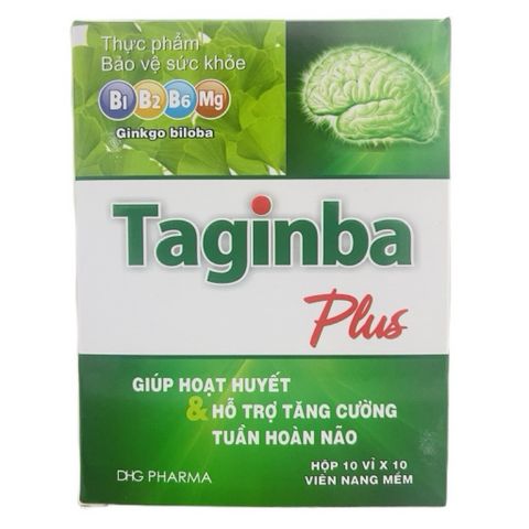 Taginba Plus - 100 viên - giúp hoạt huyết và tăng cường tuần hoàn não