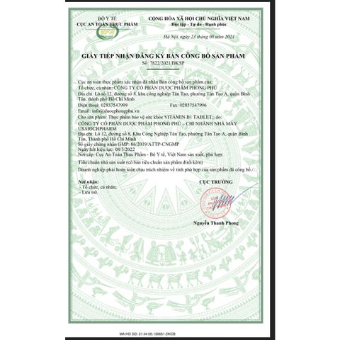 Vitamin B1 - 100 viên