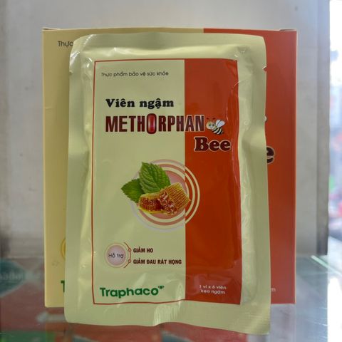 Viên ngậm Methorphan Bee - 100 viên - giảm ho, đau rát họng