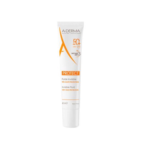 Kem chống nắng không nhờn rít cho da nhạy cảm, da hỗn hợp A-Derma Protect Invisible Fluid 40ml kháng nước, thấm nhanh