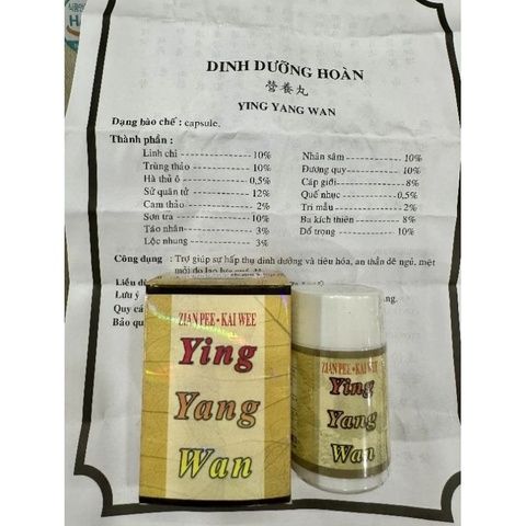 (Hộp 33 Viên) Viên Uống Tăng Cân Ying Yang Wan ( Dinh dưỡng hoàn ) - Thực Phẩm Chức Năng Nhập Khẩu Hong Kong Hỗ Trợ Ngủ Ngon, Ăn Ngon Chính Hãng