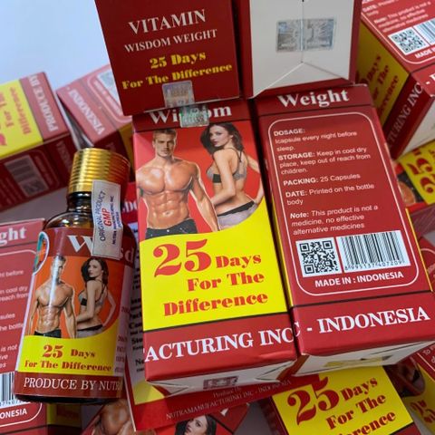 (25 Days) Viên Uống Tăng Cân Wisdom Weight Từ Indonesia - Hỗ Trợ Tăng Cường Cảm Giác Ăn Ngon và Cải Thiện Giấc Ngủ, Hỗ Trợ Sức Khỏe Tự Nhiên Chính Hãng