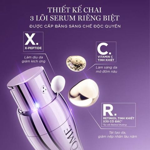 (Chai 50ml) Tinh Chất Trẻ Hoá Da Lancôme Rénergie C.R.x Triple Serum Retinol Chính Hãng