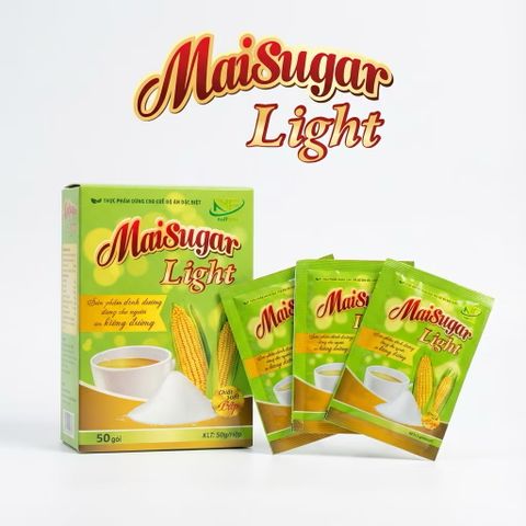 Đường bắp maisugar light, hộp 50 gói, hàng mới date mới