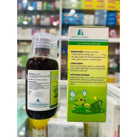 IVYBOSTON (chiết xuất lá trường xuân) - hỗ trợ loãng đàm, bổ phế, giảm ho, giảm biểu hiện đau rát họng