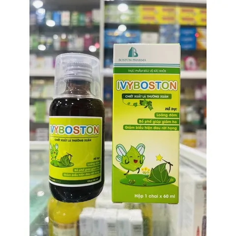 IVYBOSTON (chiết xuất lá trường xuân) - hỗ trợ loãng đàm, bổ phế, giảm ho, giảm biểu hiện đau rát họng