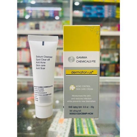 Kem dành cho da mụn, ngừa thâm Dermaton.us - 20 gram