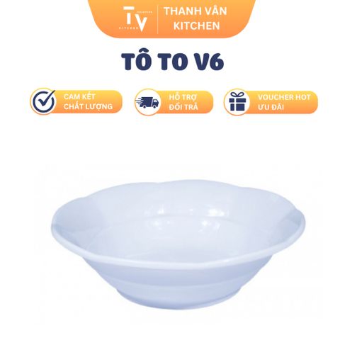 Tô Nhựa Đa Năng TO V6 15cm - Dụng Cụ Nhà Bếp Chất Lượng Cao, Thiết Kế Thông Minh, Thích Hợp Mọi Gia Đình (TV1082)