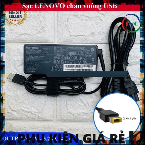 Sạc Laptop Lenovo Chân USB 20V 65W 90W 45W - Tương thích X240 X250 X260 T450s T460 T460S - Phụ kiện chính hãng giá rẻ
