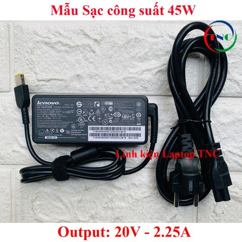 Sạc Laptop Chính Hãng Lenovo ThinkPad T460 T460s T460p 20V 2.25A 3.25A 45W 65W 90W - Phụ Kiện Giá Rẻ, Chân Vuông USB